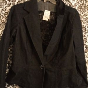 Women's denim black jacket